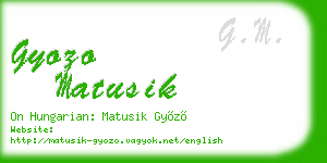 gyozo matusik business card